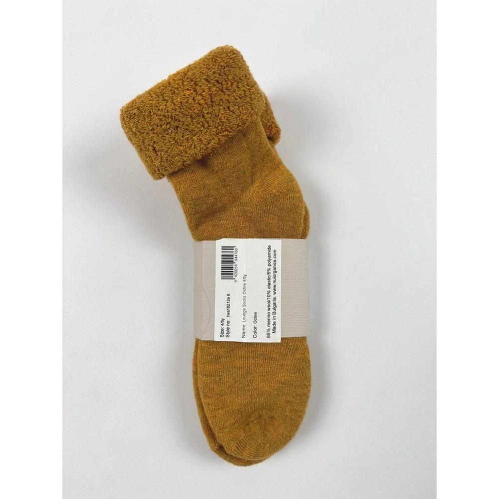 NUI Organics Lounge Socks Ochre 4/6y